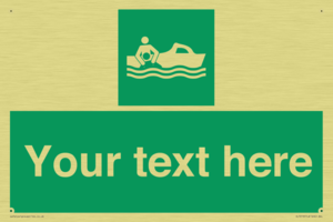 Custom sign safe condition Rescue boat